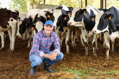 Hayvancılık çiftliklerde mutlu kovboy