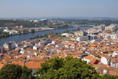 Coimbra city and river Mondego clipart