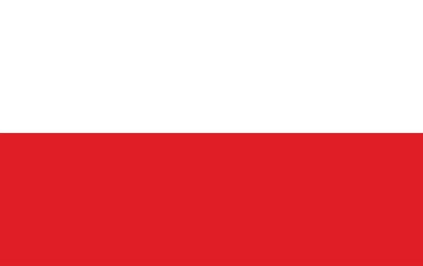 Vlag van Polen — Stockvector