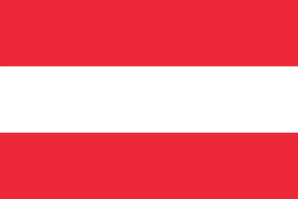 Flagge von Österreich — Stockvektor