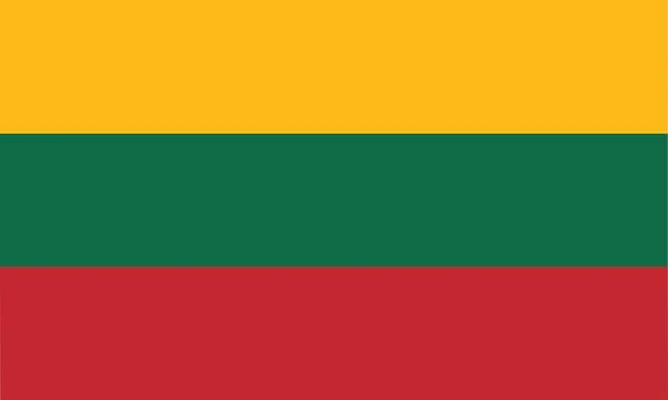 Drapeau de la lithuanie — Image vectorielle