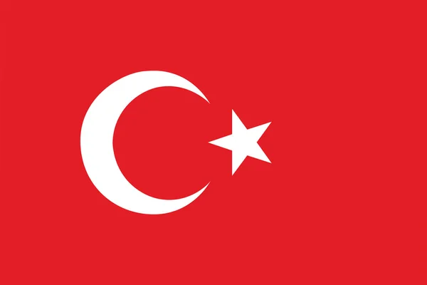 Flagge der Türkei — Stockvektor