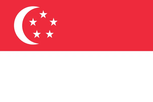 Bandeira de Singapore — Vetor de Stock