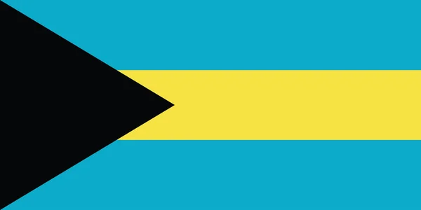 Bandera de Bahamas — Vector de stock