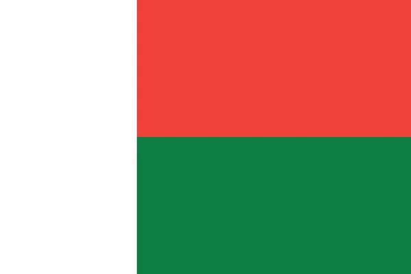 Drapeau de Madagascar — Image vectorielle