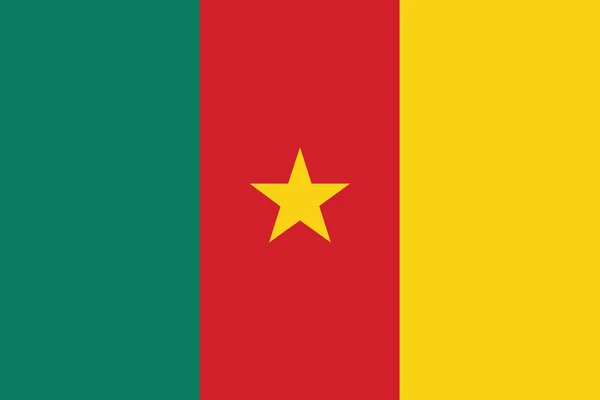 Drapeau du Cameroun — Image vectorielle