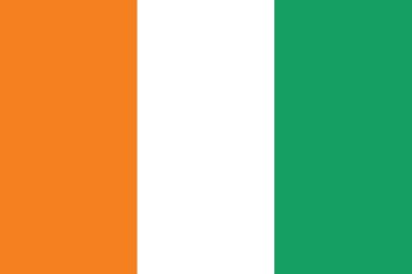 Flag of Cote d Ivoire -Ivory Coast clipart