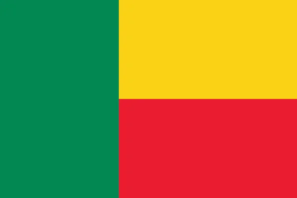 Flagge von Benin — Stockvektor