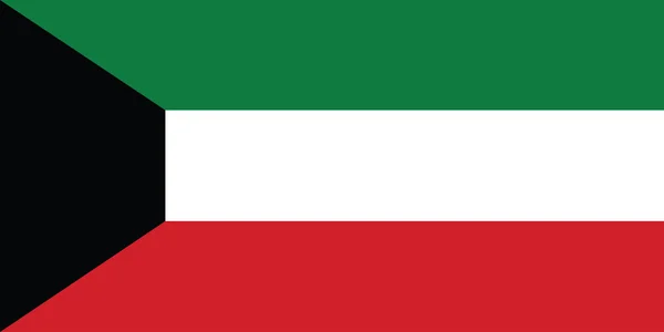 Bandeira do Kuwait — Vetor de Stock