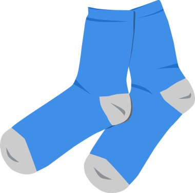 Blue socks clipart