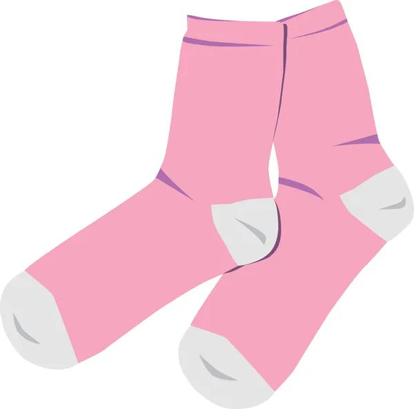 Lindos calcetines rosados — Vector de stock