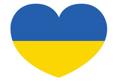 Ukrayna vektör illüstrasyonundan yapılmış kalp