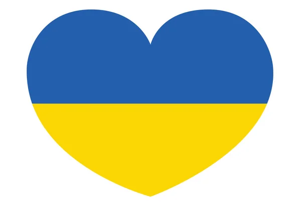 Hart Gemaakt Van Vlag Van Oekraïne Vector Illustratie — Stockvector