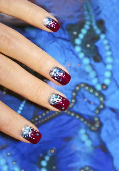 Festive nail design. — Stock Photo, Image