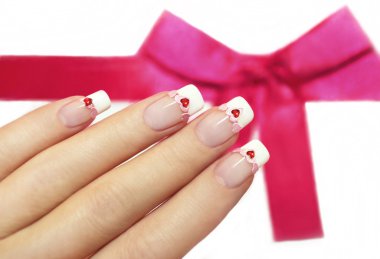 pembe ve kırmızı Kalpler.