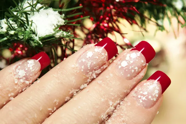 Winter manicure. — Stockfoto