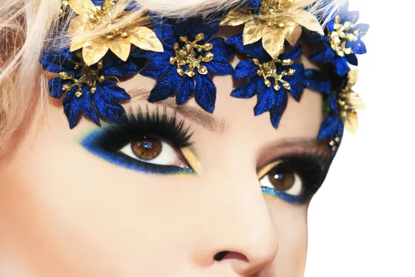 Maquillaje azul . — Foto de Stock