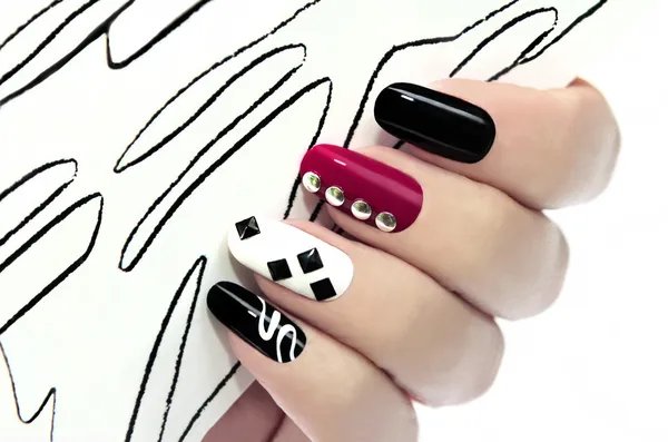 Manicure grafica . — Foto Stock