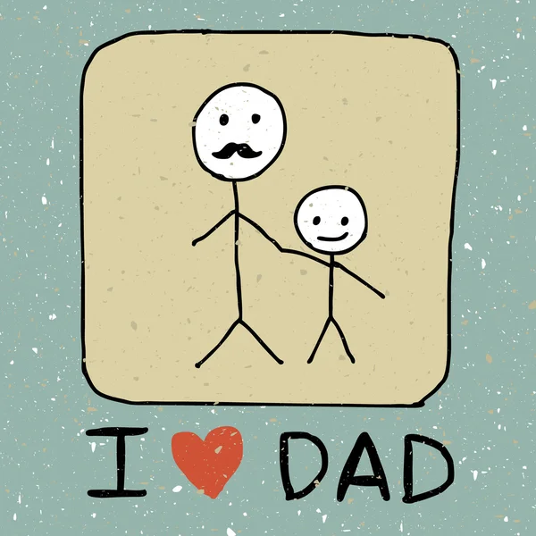 I love dad — Stock Vector