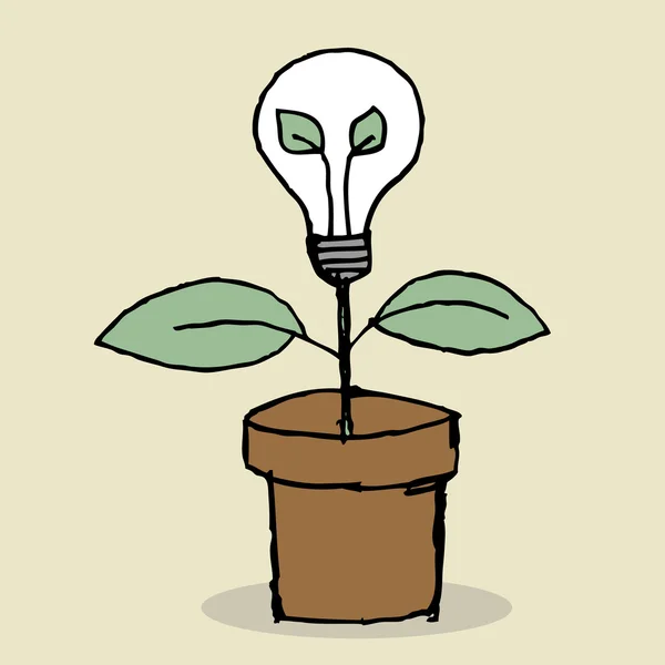 Lightbulb Plant — Stock Vector