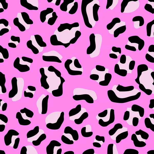 Pink Leopard Seamless Background — Stock Vector