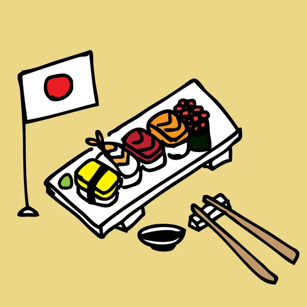 Sushi — Stockvektor