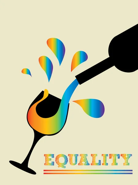 Equality Wine — Stock Vector