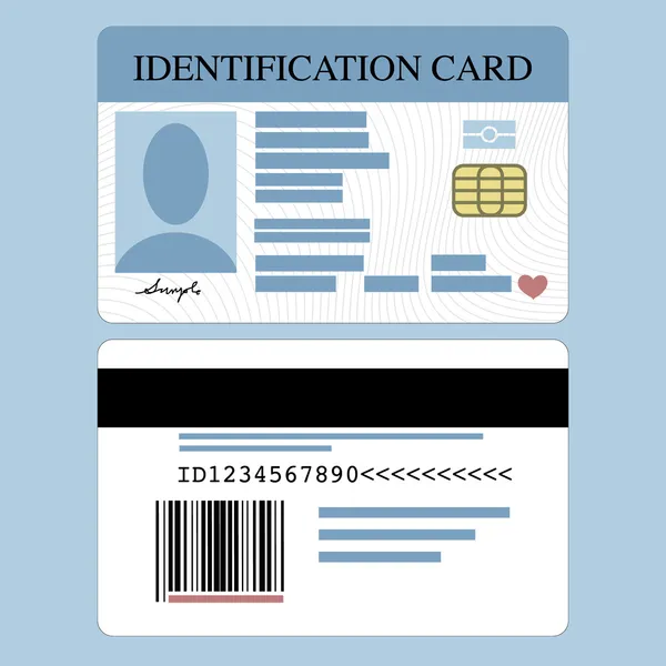 Tarjeta de identificación — Vector de stock