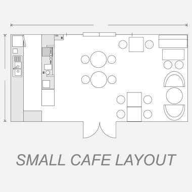 Small Cafe Layout clipart