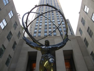 Atlas Statue in New York City clipart