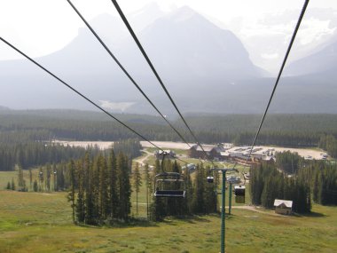 Lake Louise Gondola and Chairlifts in Banff National Park, Alberta, Canada clipart