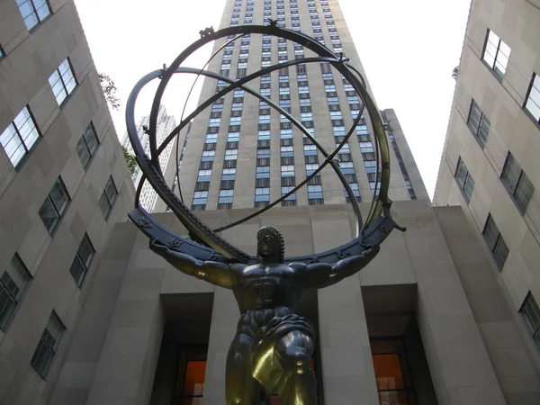 Estátua Atlas em Nova York — Fotografia de Stock