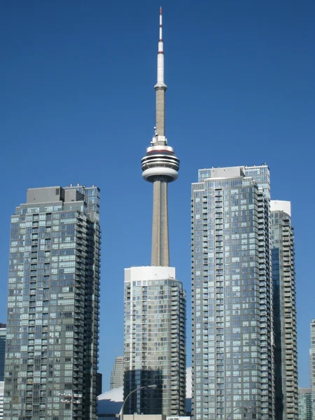 CN Tower y Downtown Toronto en Canadá —  Fotos de Stock