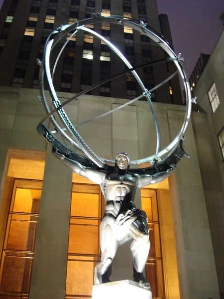 Atlas statua w Nowym Jorku Obrazek Stockowy