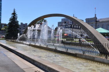 Confederation Arch Fountain in Kingston clipart