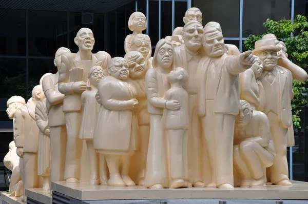 Estatua de la gente de mantequilla en Montreal — Foto de Stock