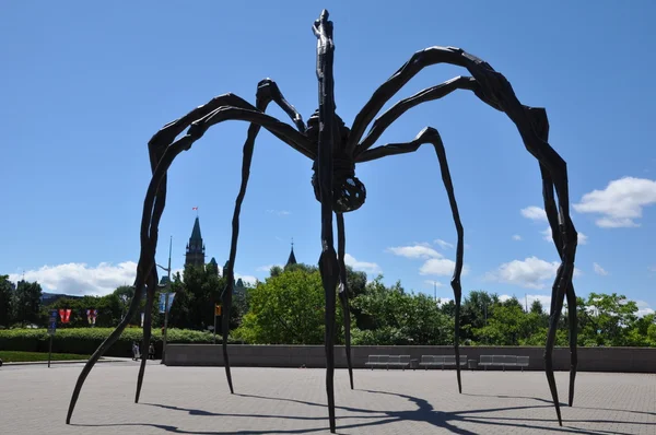 Spinnenskulptur vor der Nationalgalerie von Kanada in ottawa, kanada — Stockfoto