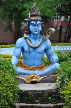Shree be Gurukul Hyderabad, Hindistan, Hindu Lord Krishna'nın heykeli