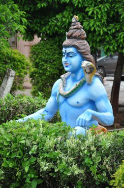 Shree be Gurukul Hyderabad, Hindistan, Hindu Lord Krishna'nın heykeli