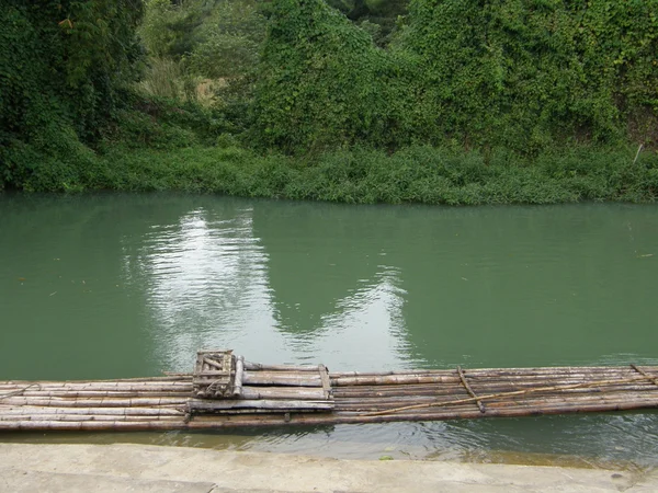 Bamboo Rafting on the Martha Brae River in Jamaica — Stock Photo, Image