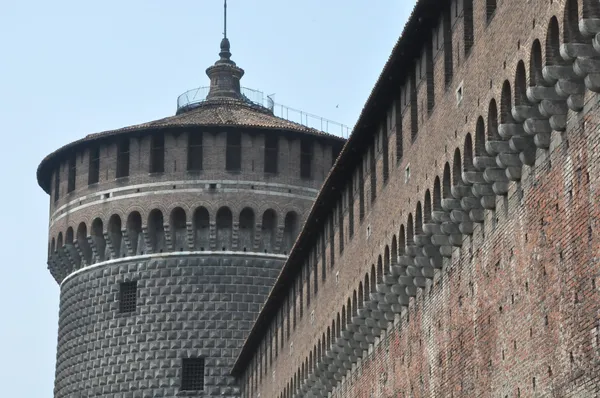 De Sforza kasteel in Milaan, Italië — Stockfoto