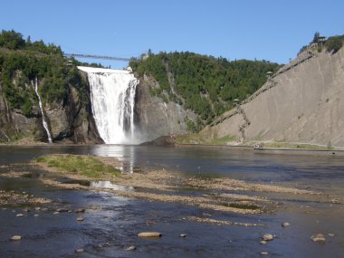 The Montmorency Falls in Quebec City, Canada clipart