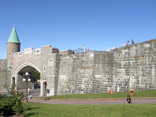 Festung am place d 'youville in quebec city — Stockfoto