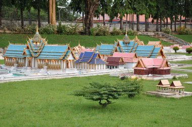 Budist tapınağı yinelemede mini siam Pattaya