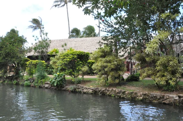 Centro Culturale Polinesiano a Oahu, Hawaii — Foto Stock