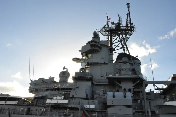 USS missouri slagschip in pearl harbor — Stockfoto