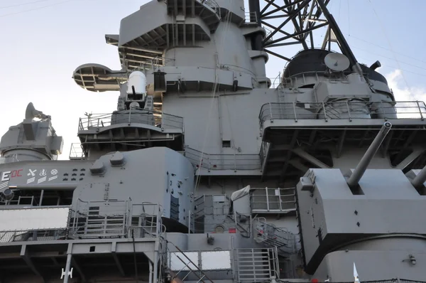 US-Schlachtschiff im Perlenhafen — Stockfoto