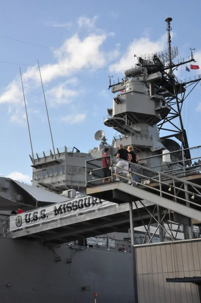 USS Missouri Battleship at Pearl Harbor — Stock Photo, Image