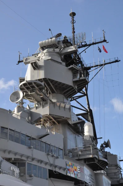 USS "Missouri" pancernik w pearl harbor — Zdjęcie stockowe