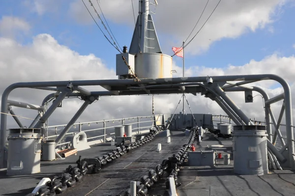 USS missouri slagschip in pearl harbor — Stockfoto